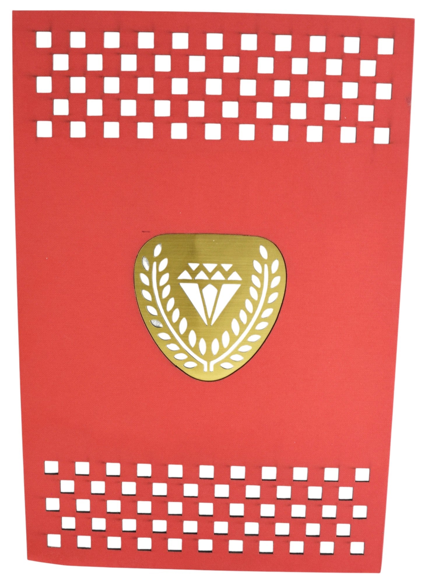 Red Jewellery Box With Laser Cut Design & LED Light.