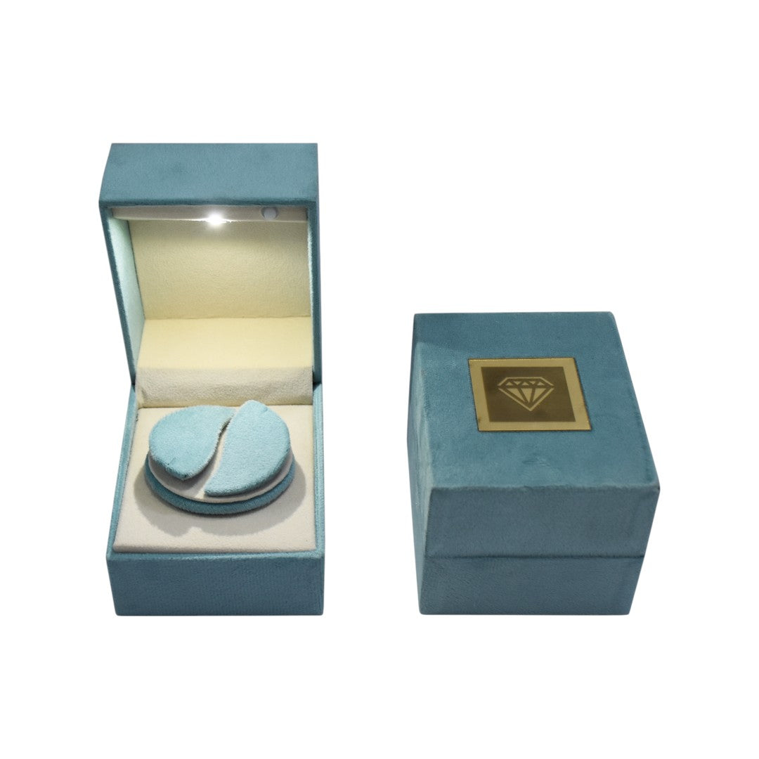 Jewellery Box With LED Light And Rotating Base 4x3x3"