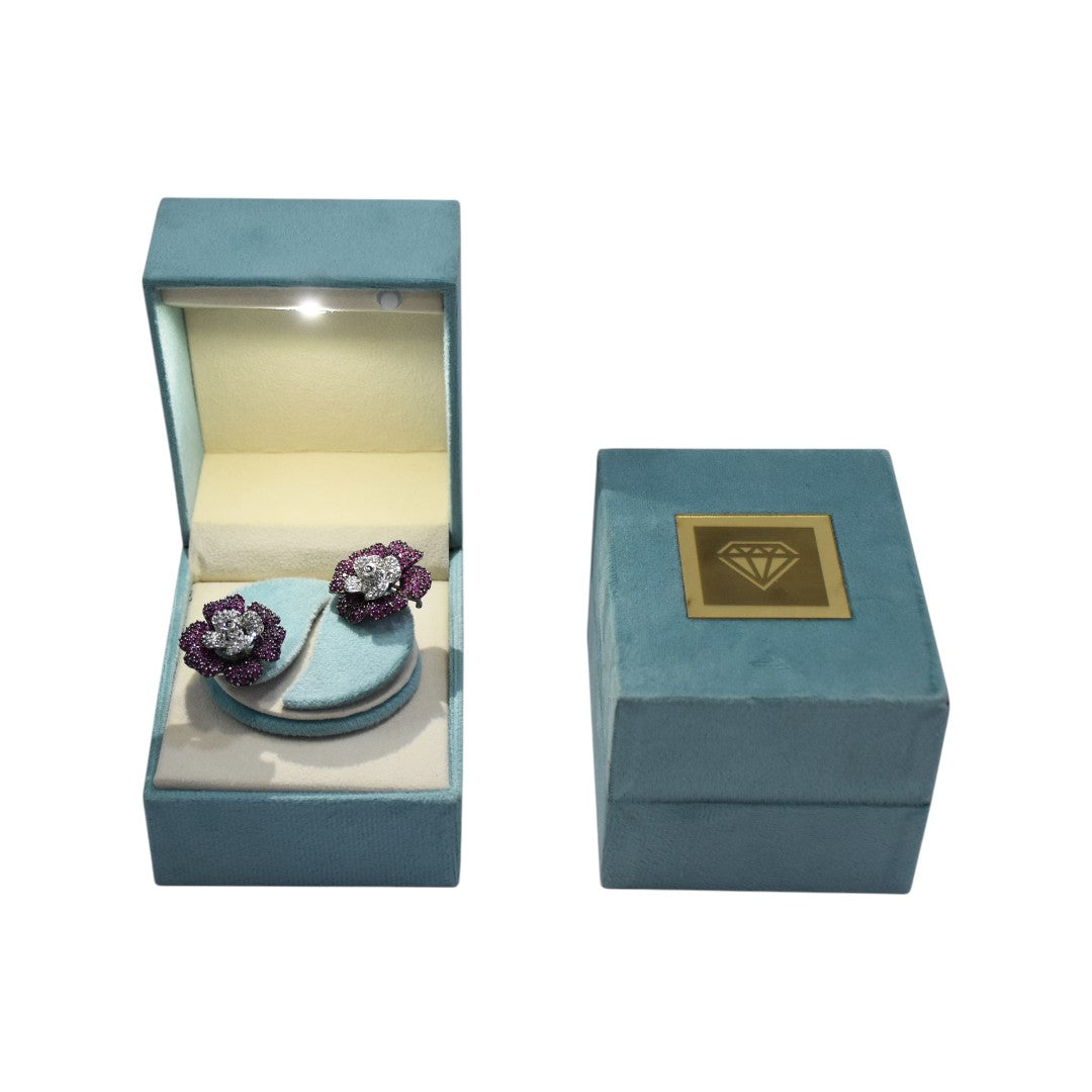 Jewellery Box With LED Light And Rotating Base 4x3x3"