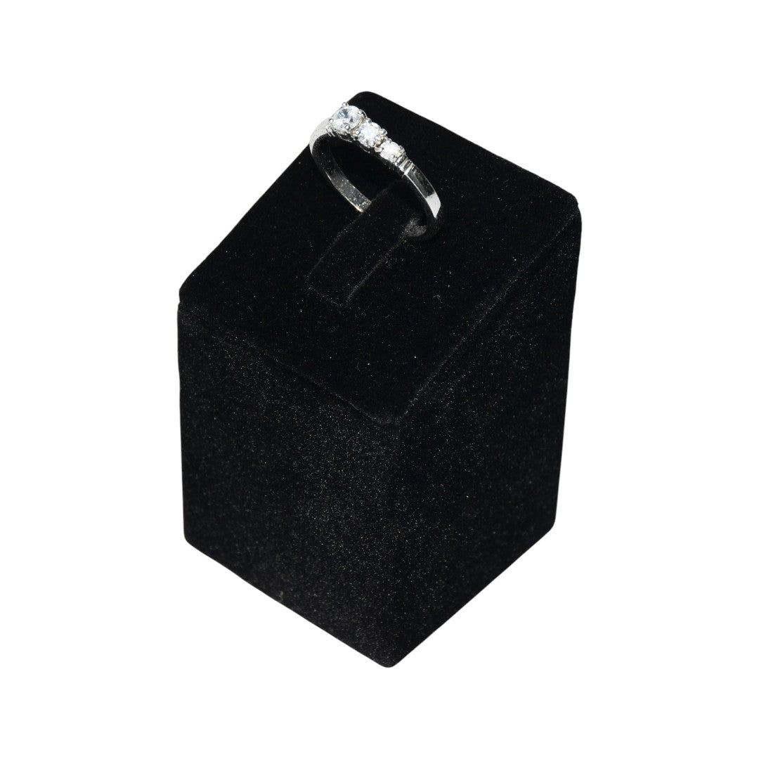 Black Flock Velvet Jewellery Display Stand.