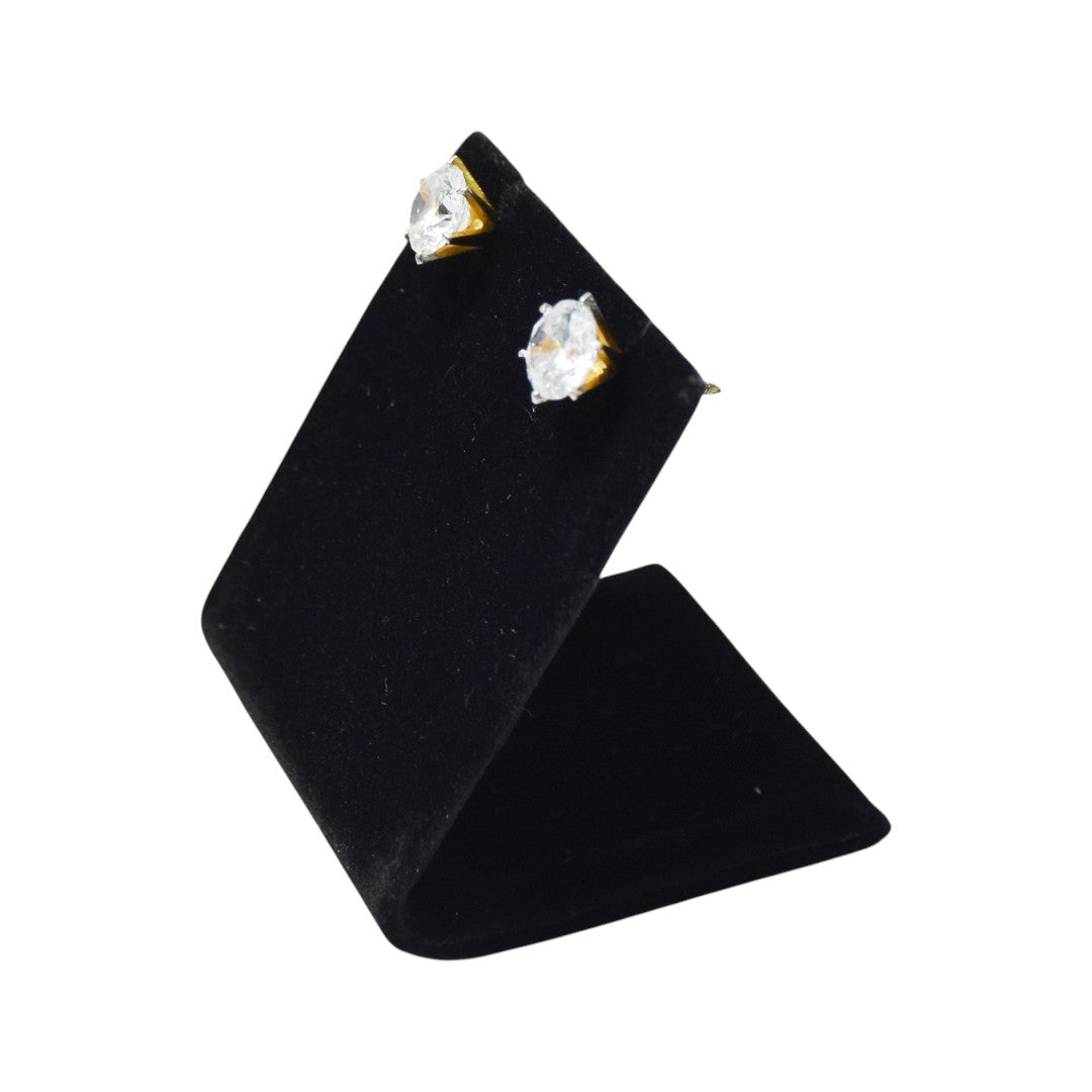 Black Flock Velvet Jewellery Display Stand.
