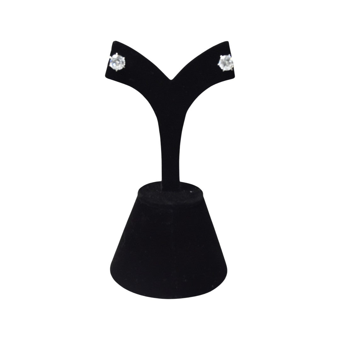 Black Flock Velvet Jewellery Display Stand.