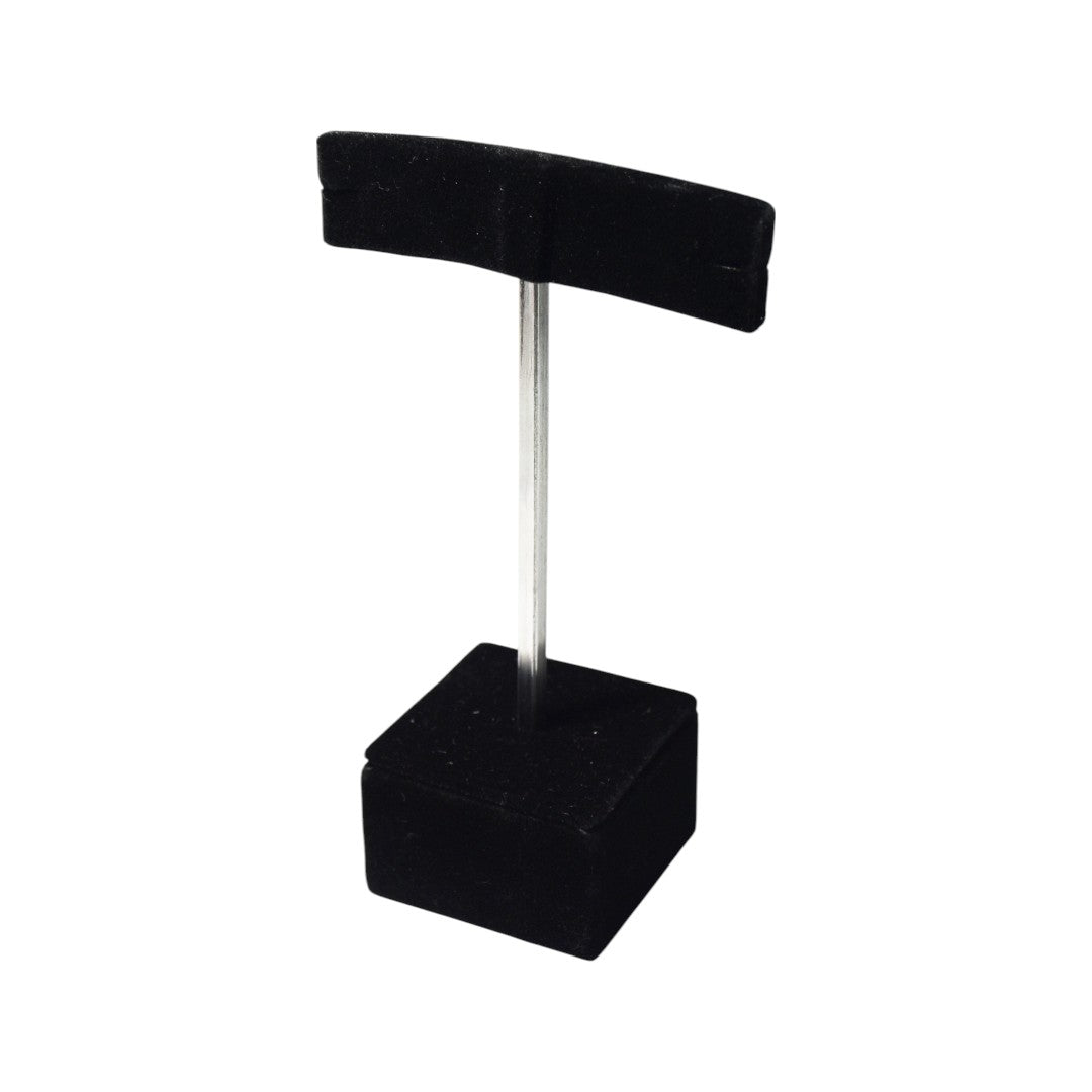 Black Flock Velvet Jewellery Display Stand.