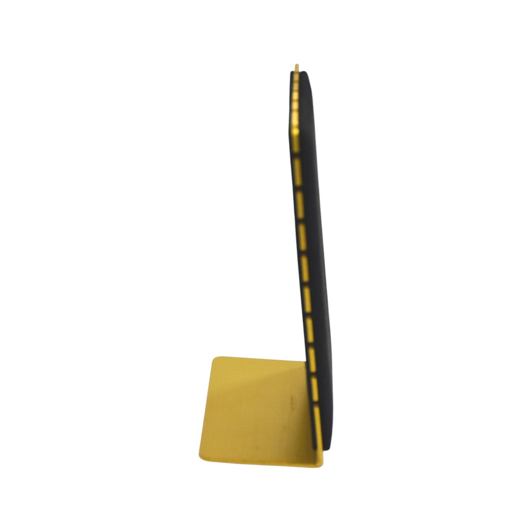 Elegant Gold Brass & Black Suede Jewellery Display Stands.
