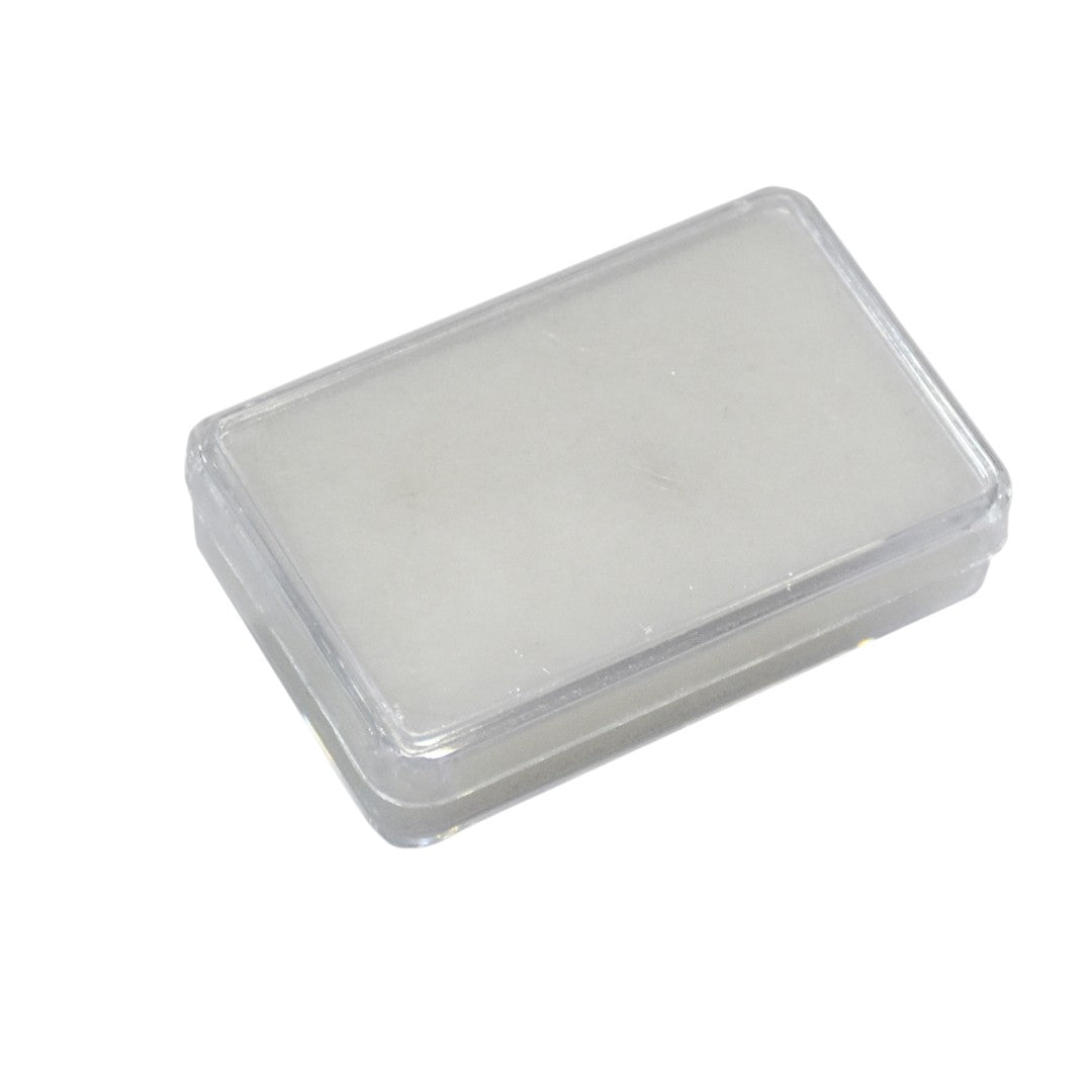 Diamond Gemstone color Stone Box Dabbi with Clear Top 1.5x2" (PLASTIC)