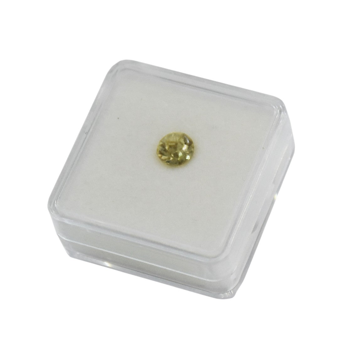 Diamond Gemstone color Stone Box Dabbi with Clear Top 1.5x1.5" (PLASTIC)