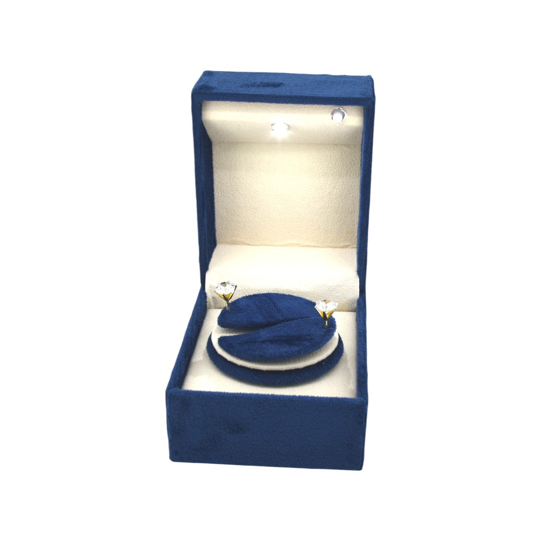 Jewellery Box With LED Light And Rotating Base 4x3x3"