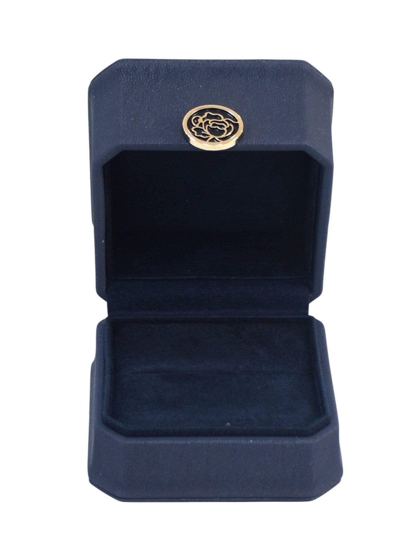 PU Finish Jewelry Ring Box With Stylish Golden Round Button 3x3x2.25"