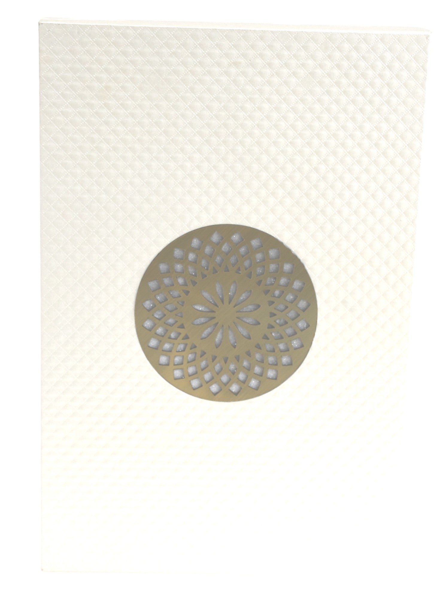 White Jewellery Box With Laser Cut Design & LED Light.