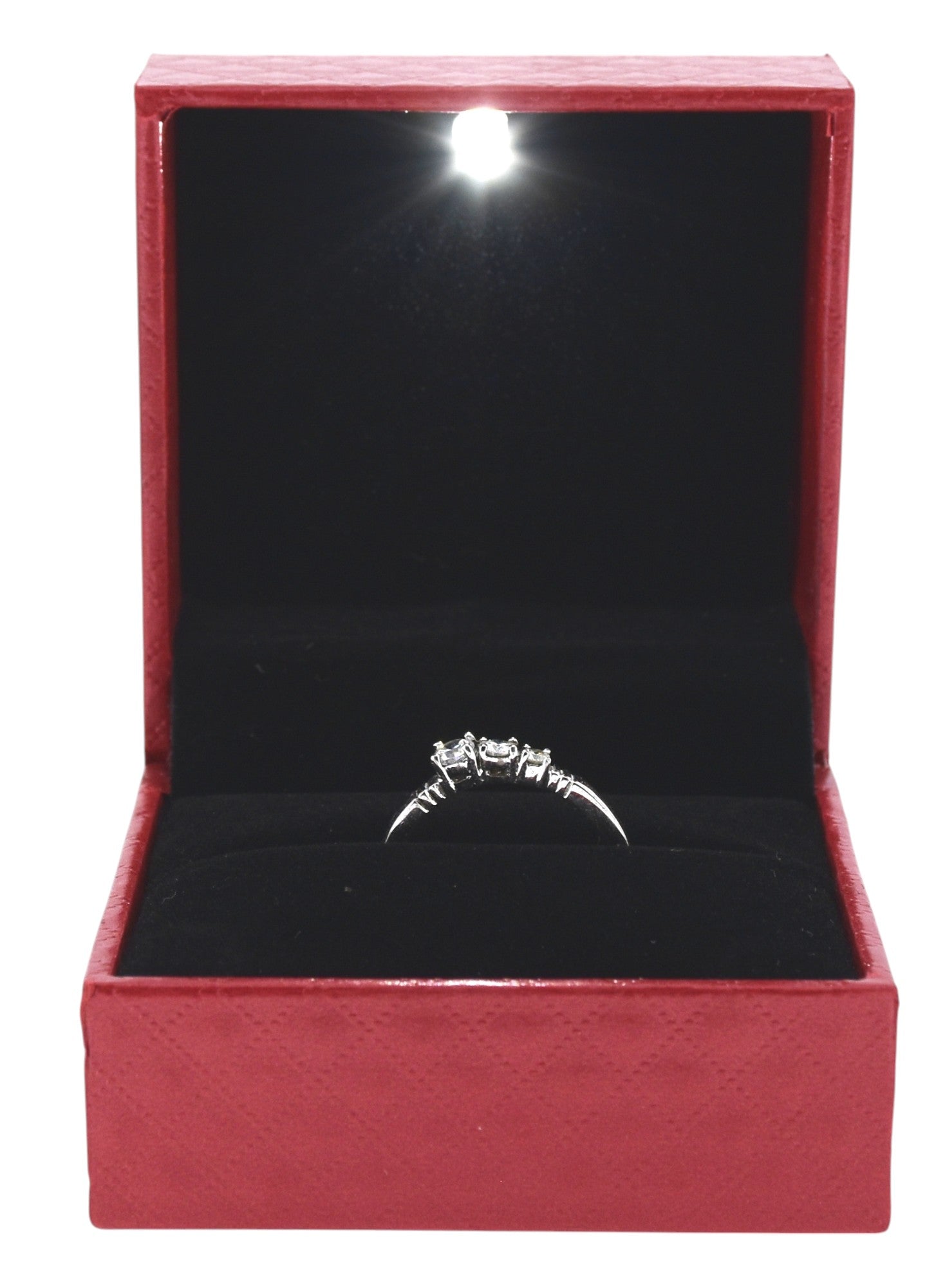 New Red Jewellery Box With Laser Cut Design & LED Light.