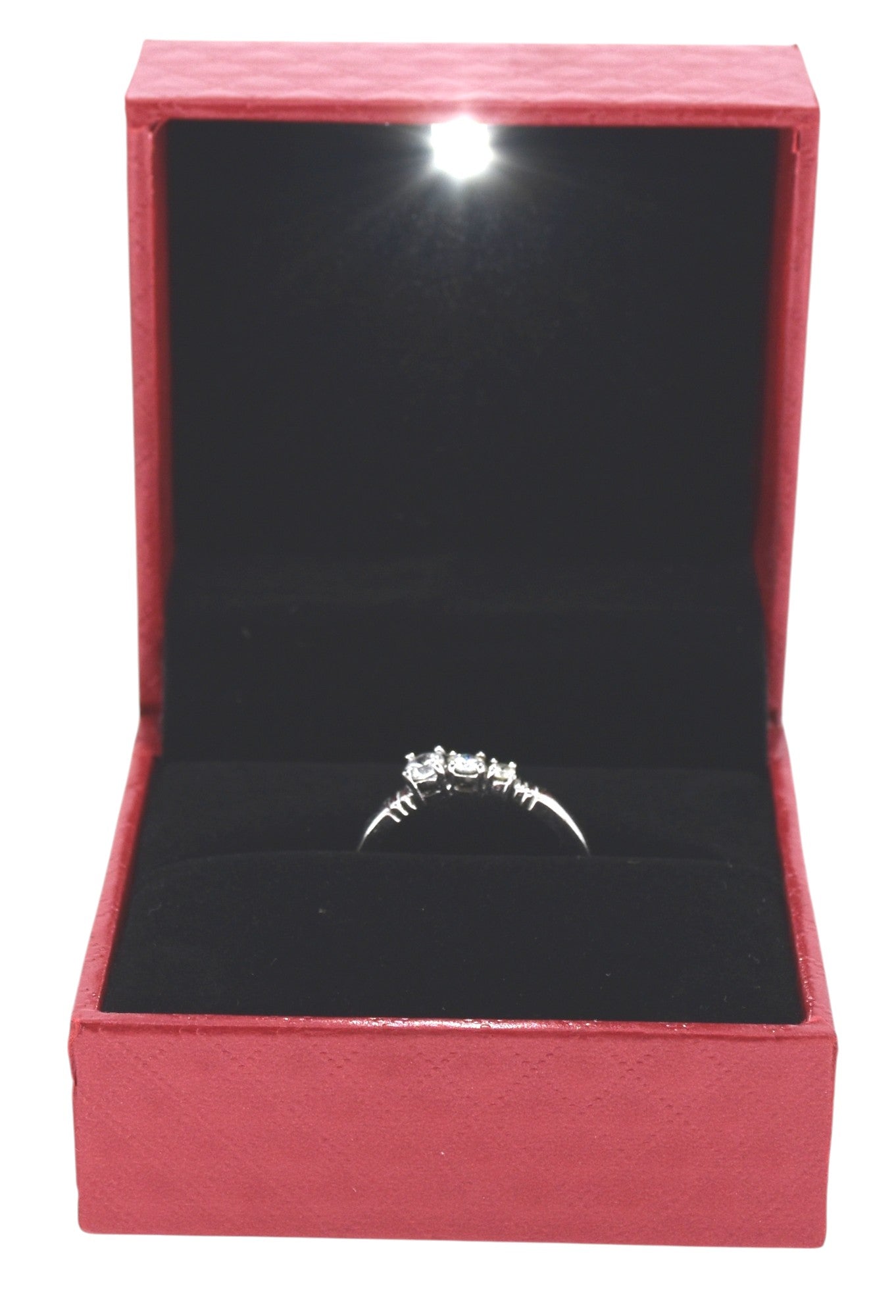 New Red Jewellery Box With Laser Cut Design & LED Light.
