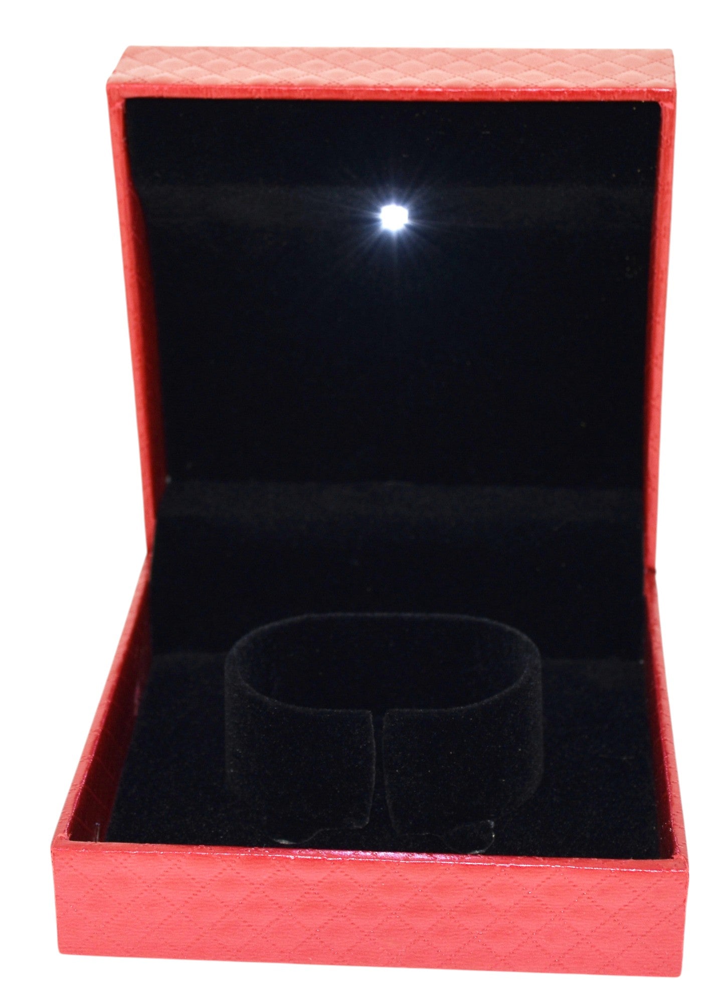 New Red Jewellery Box With Laser Cut Design & LED Light.