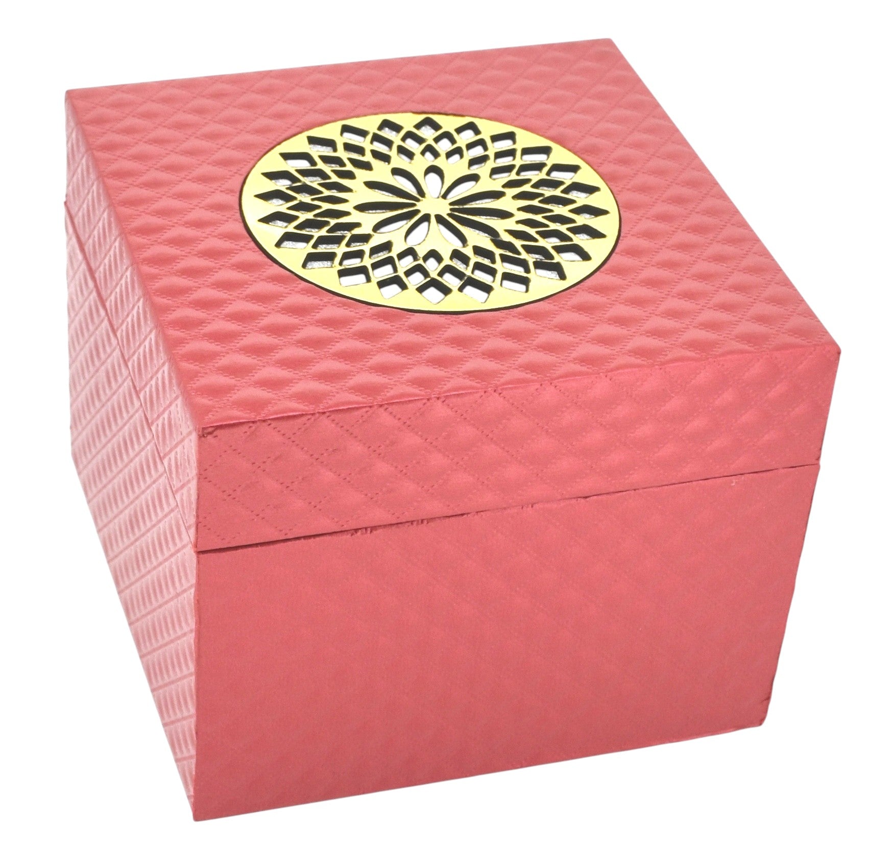 New Red Jewellery Box With Laser Cut Design & LED Light.