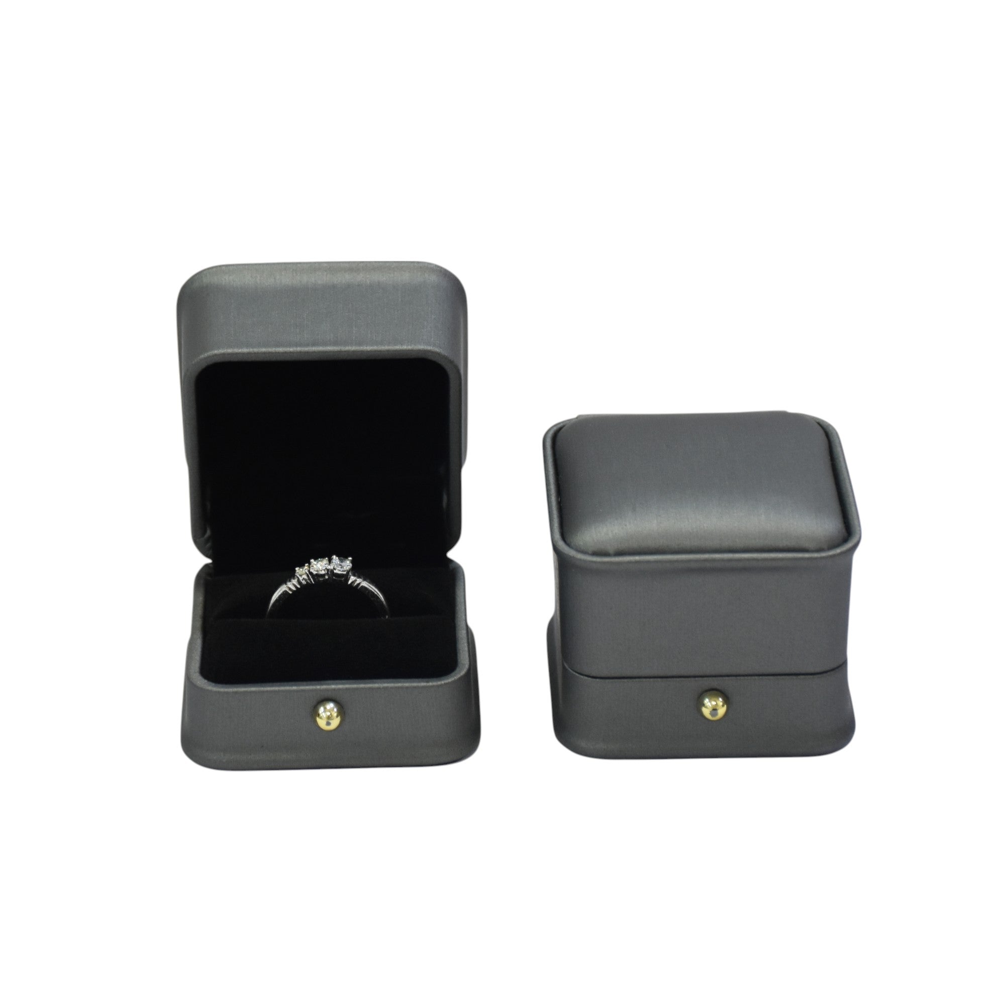 Designer PU Jewellery Box With Golden Button For Ring.