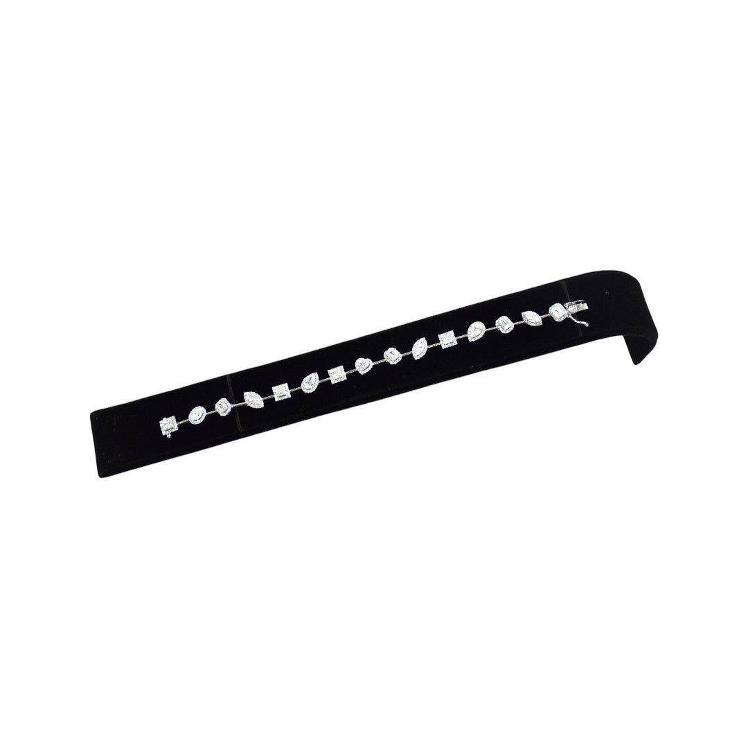 Black Flock Velvet Jewellery Display Stand.
