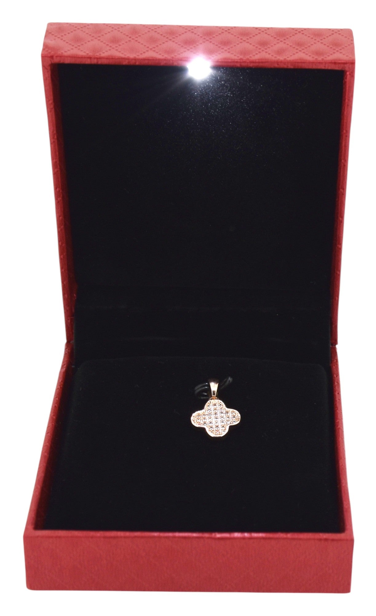 New Red Jewellery Box With Laser Cut Design & LED Light.