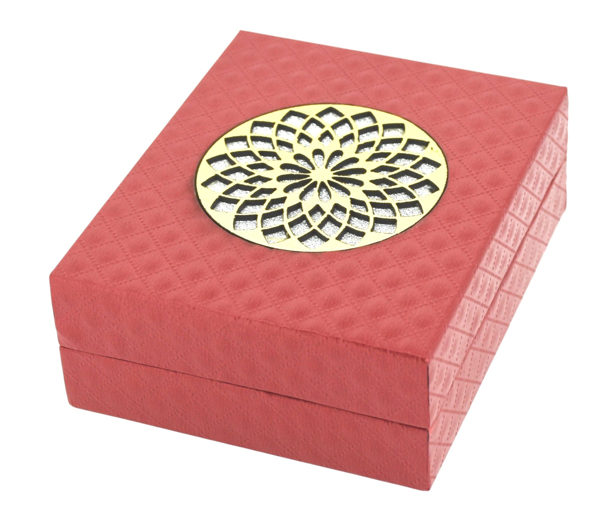 New Red Jewellery Box With Laser Cut Design & LED Light.