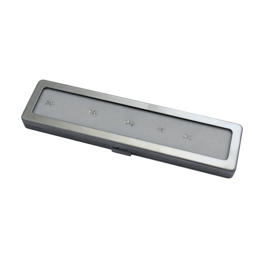 Metal Diamond Gemstone Box Dabbi with Glass Top & Reversible insert (Matt).