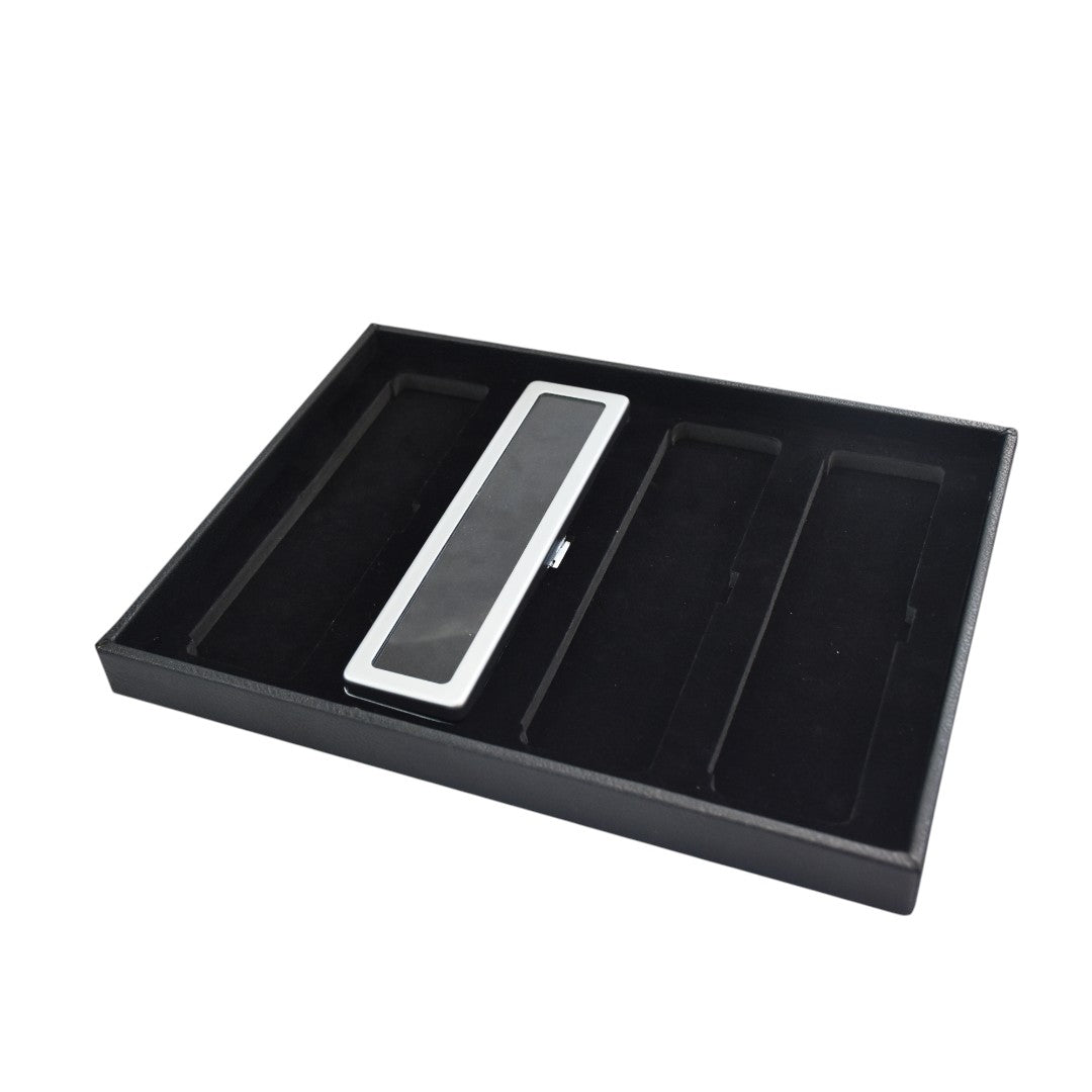 Metal Diamond Gemstone Box Dabbi with Glass Top & Reversible insert (Matt).