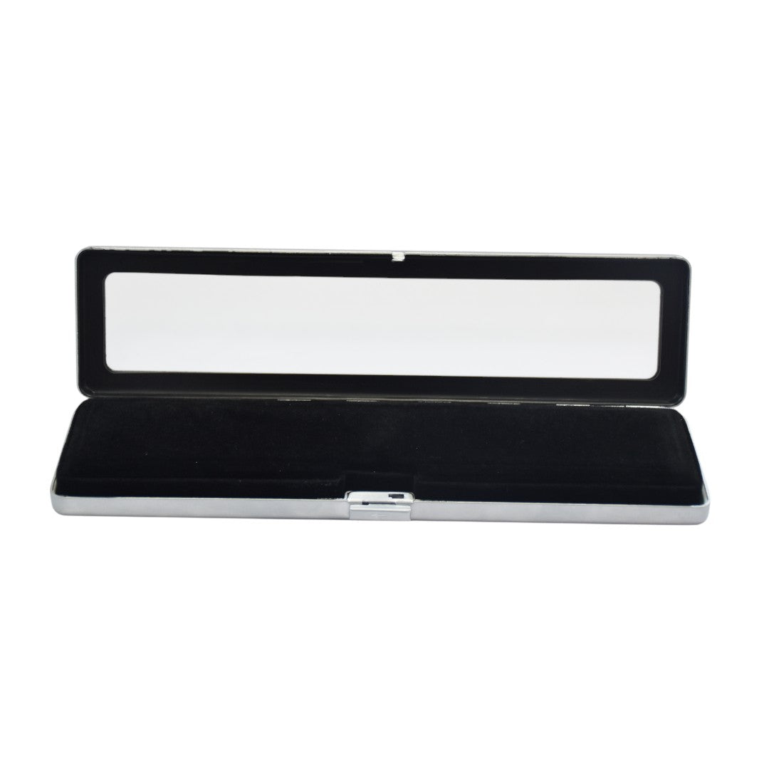 Metal Diamond Gemstone Box Dabbi with Glass Top & Reversible insert (Matt).