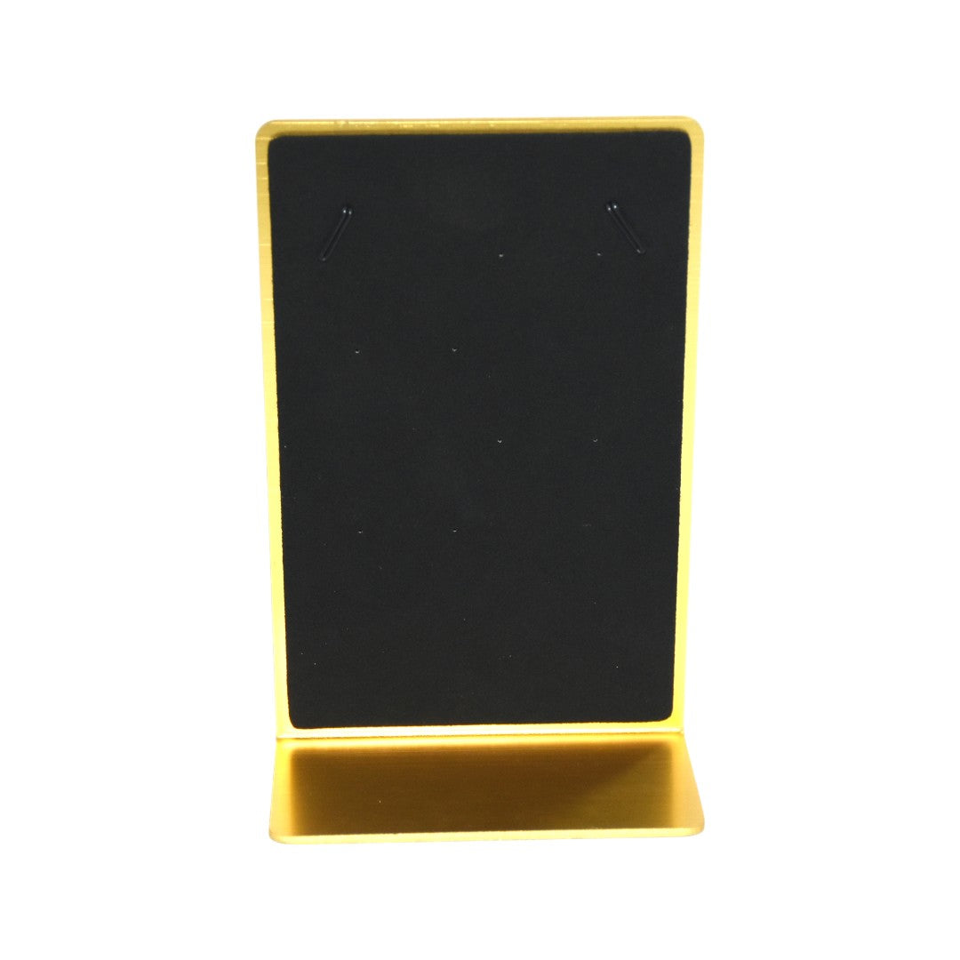 Elegant Gold Brass & Black Suede Jewellery Display Stands.