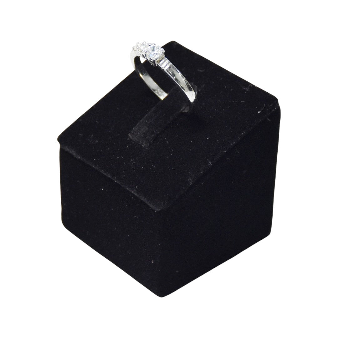 Black Flock Velvet Jewellery Display Stand.