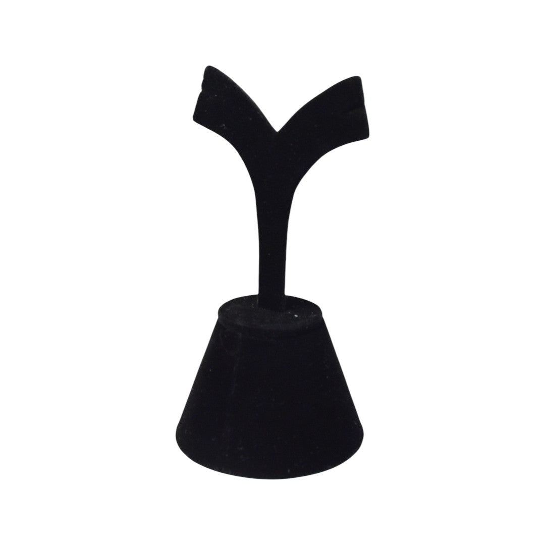 Black Flock Velvet Jewellery Display Stand.