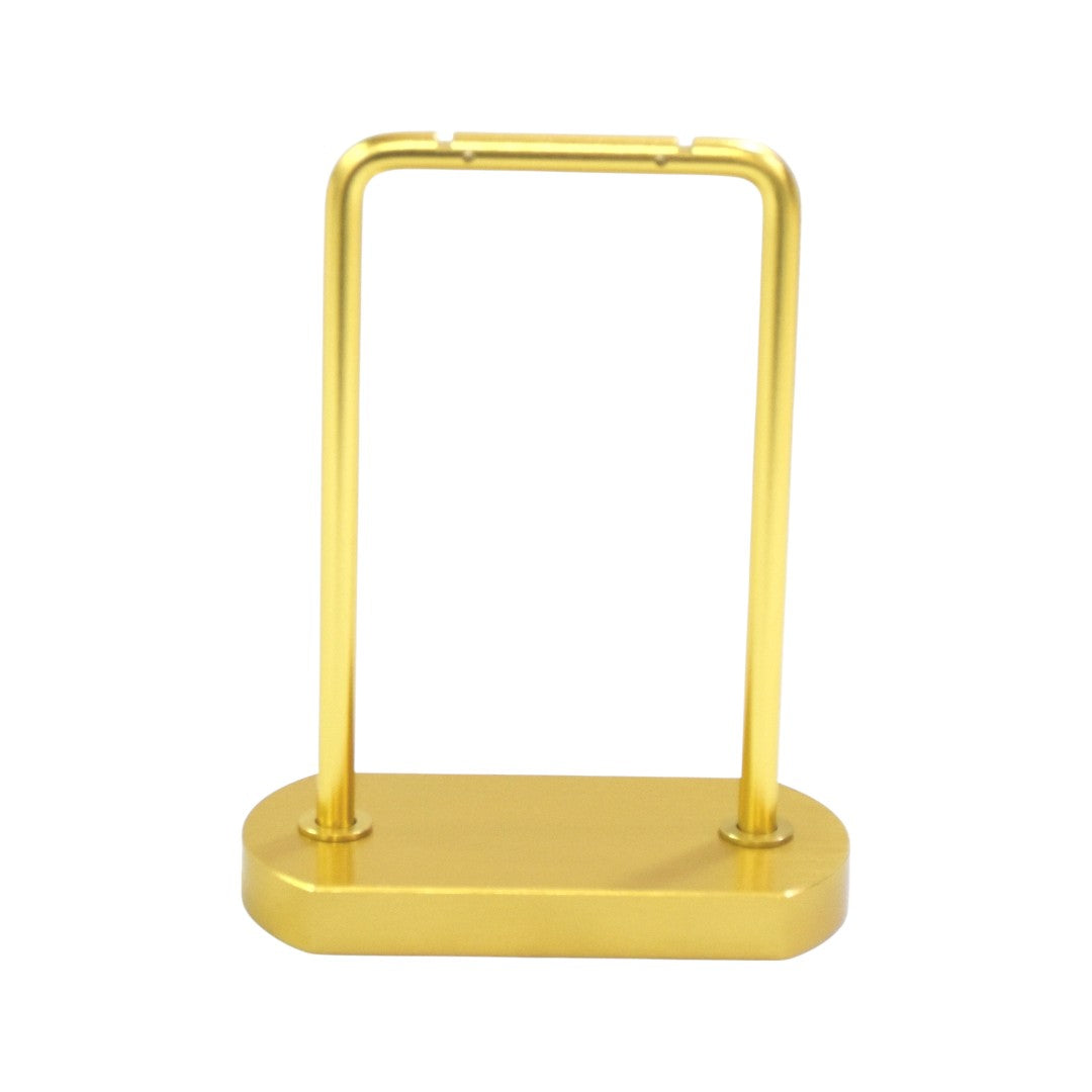 Elegant Gold Brass & Black Suede Jewellery Display Stands.