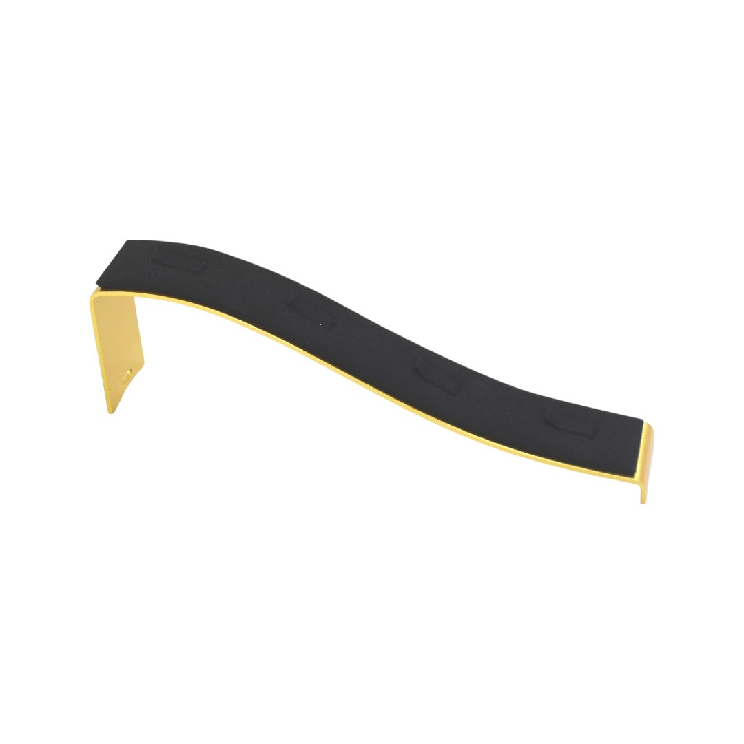 Elegant Gold Brass & Black Suede Jewellery Display Stands.