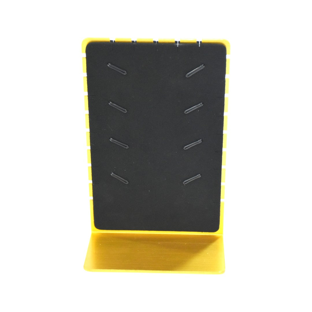 Elegant Gold Brass & Black Suede Jewellery Display Stands.