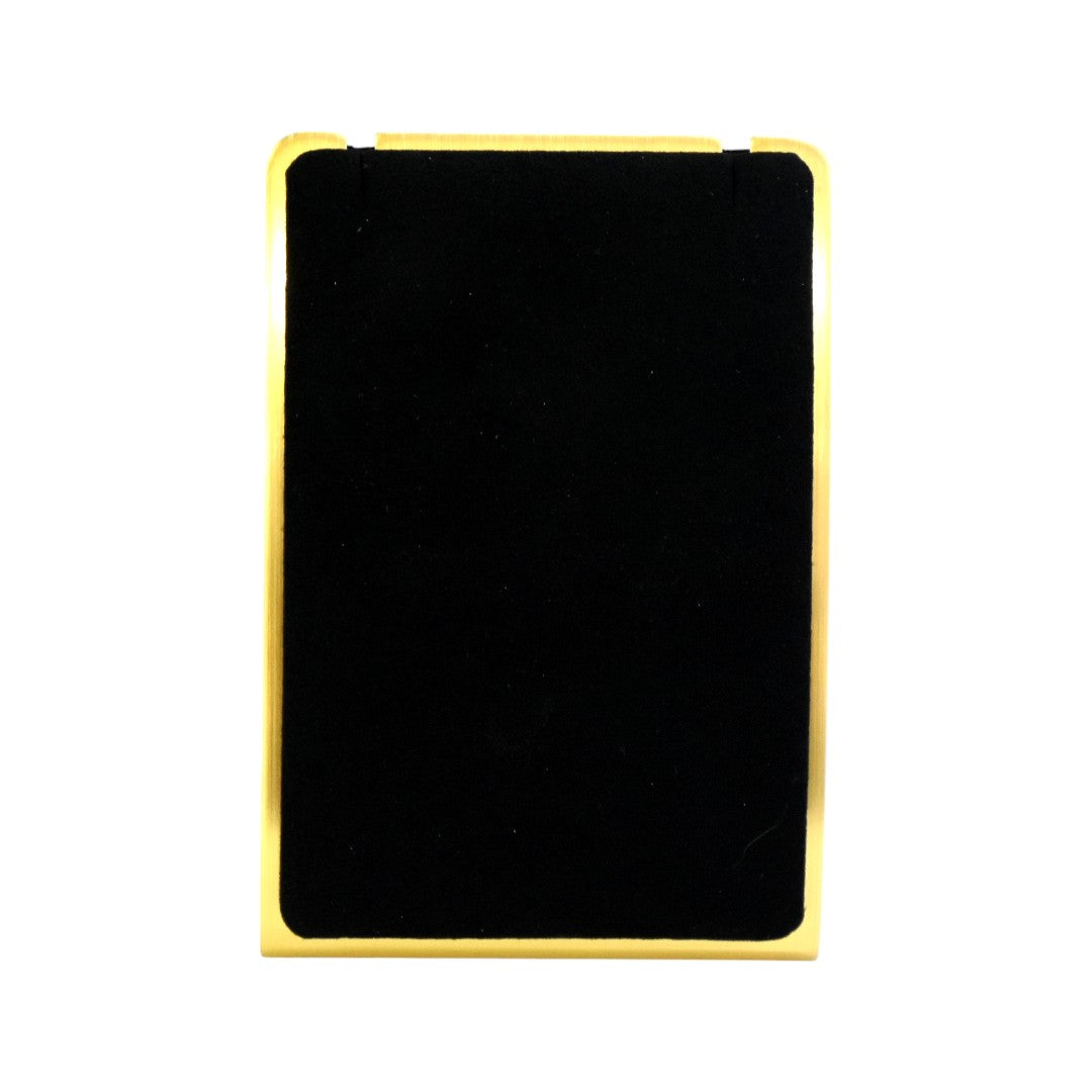 Elegant Gold Brass & Black Suede Jewellery Display Stands.