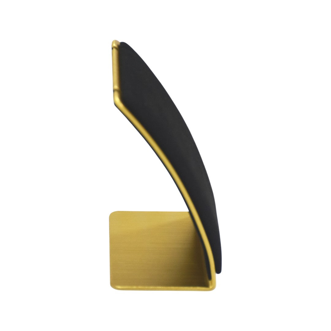 Elegant Gold Brass & Black Suede Jewellery Display Stands.
