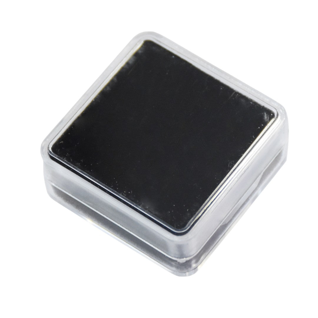 Diamond Gemstone color Stone Box Dabbi with Clear Top 1.5x1.5" (PLASTIC)
