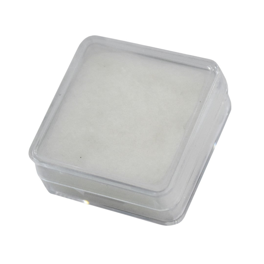 Diamond Gemstone color Stone Box Dabbi with Clear Top 1.5x1.5" (PLASTIC)