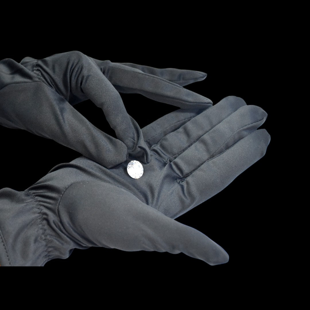 Synthetic Black Hand Gloves for Jewellery and Diamonds (#1795)