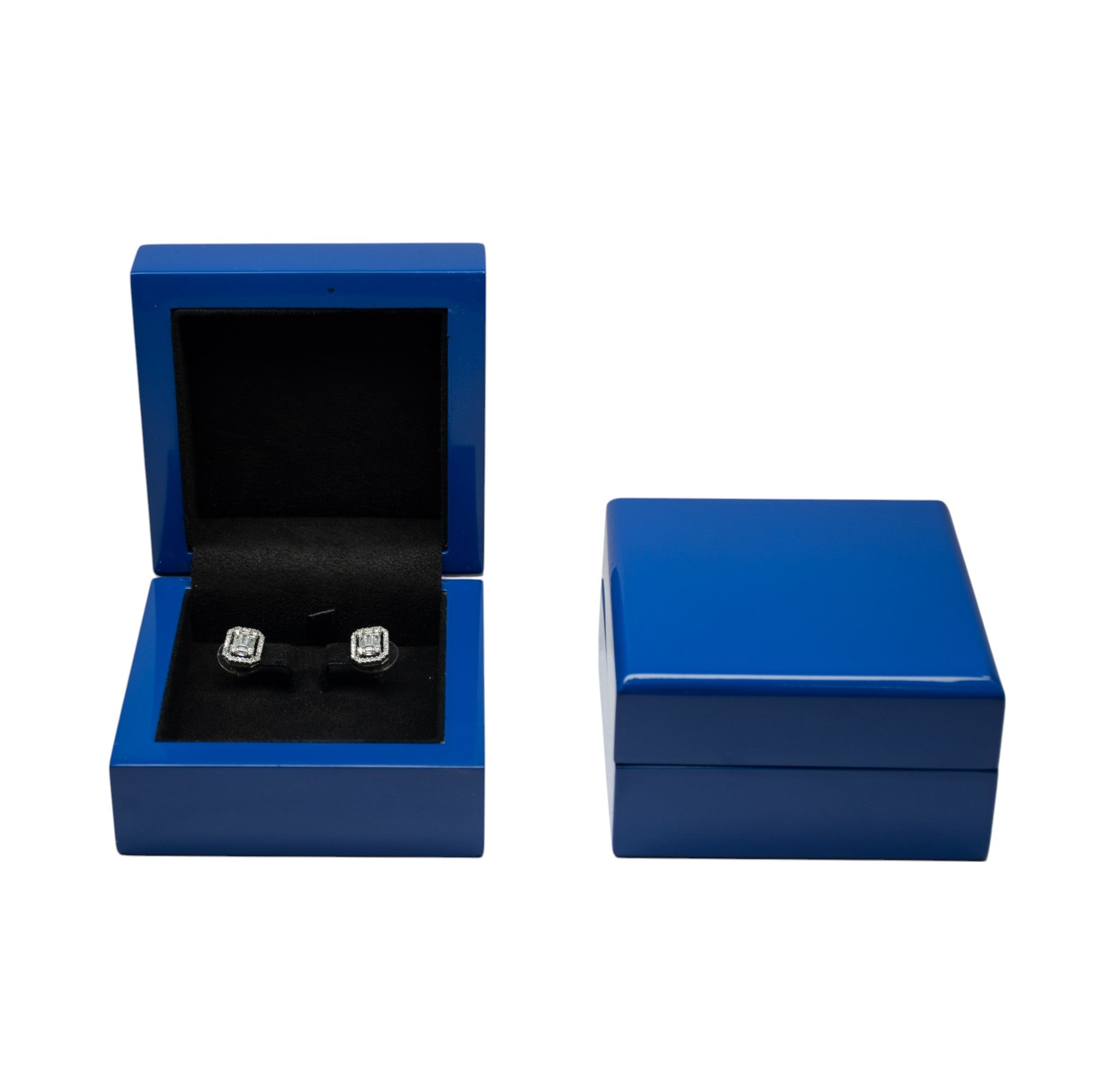 Blue Wooden Lamination Series Ring box.