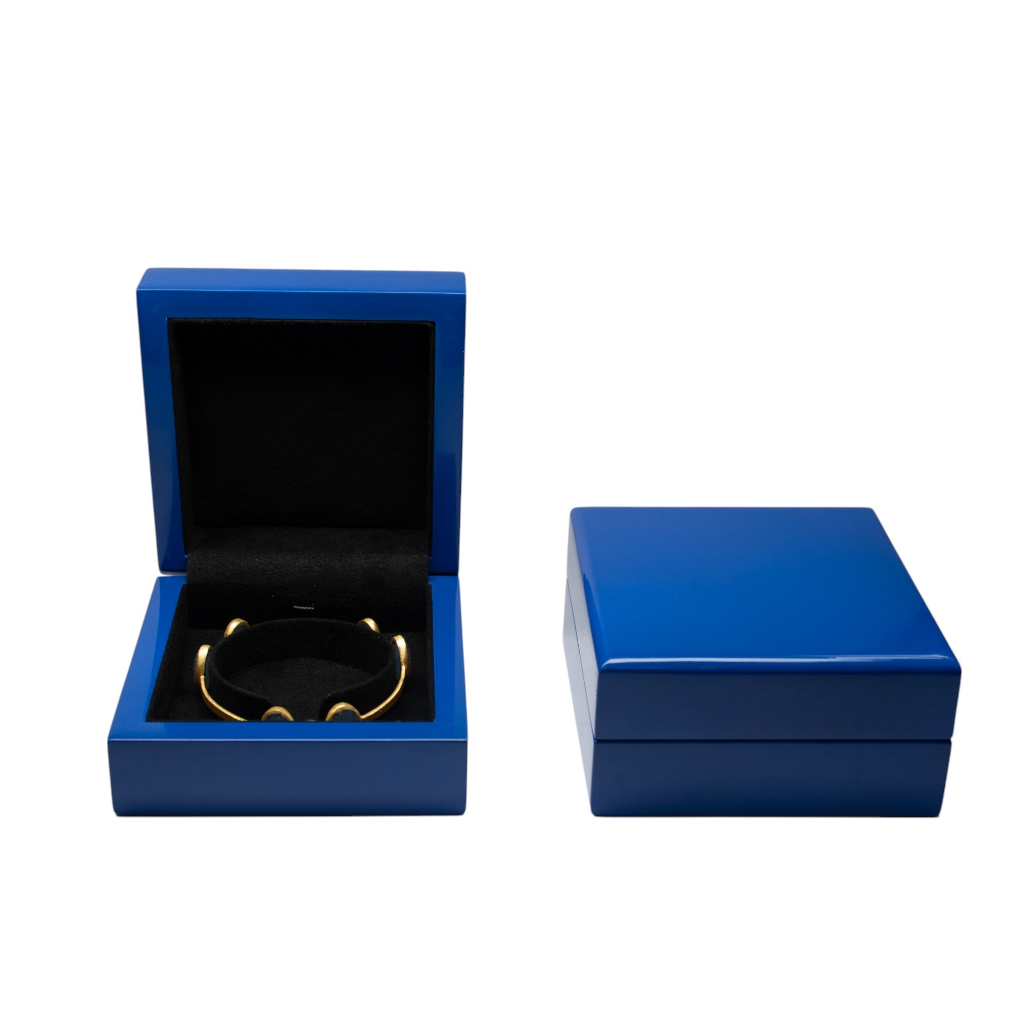 Blue Wooden Lamination Series Ring box.