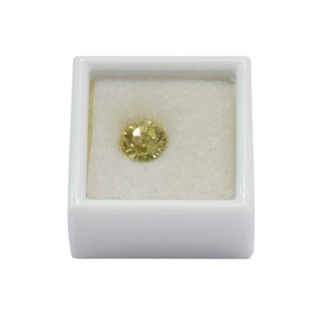 Diamond & Gemstone Box Dabbi with Transparent Glass Top & White Insert.
