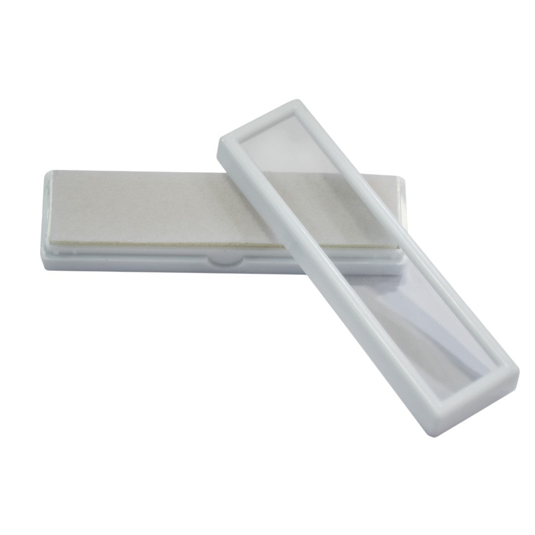 Diamond & Gemstone Box Dabbi with Transparent Glass Top & White Insert.