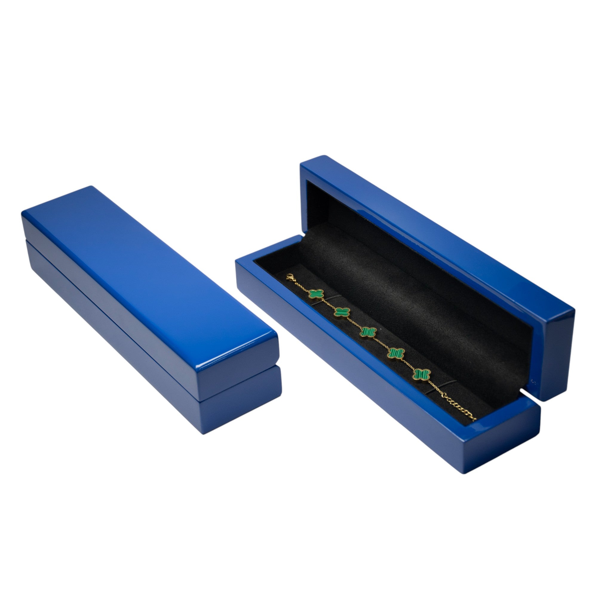 Blue Wooden Lamination Series Ring box.