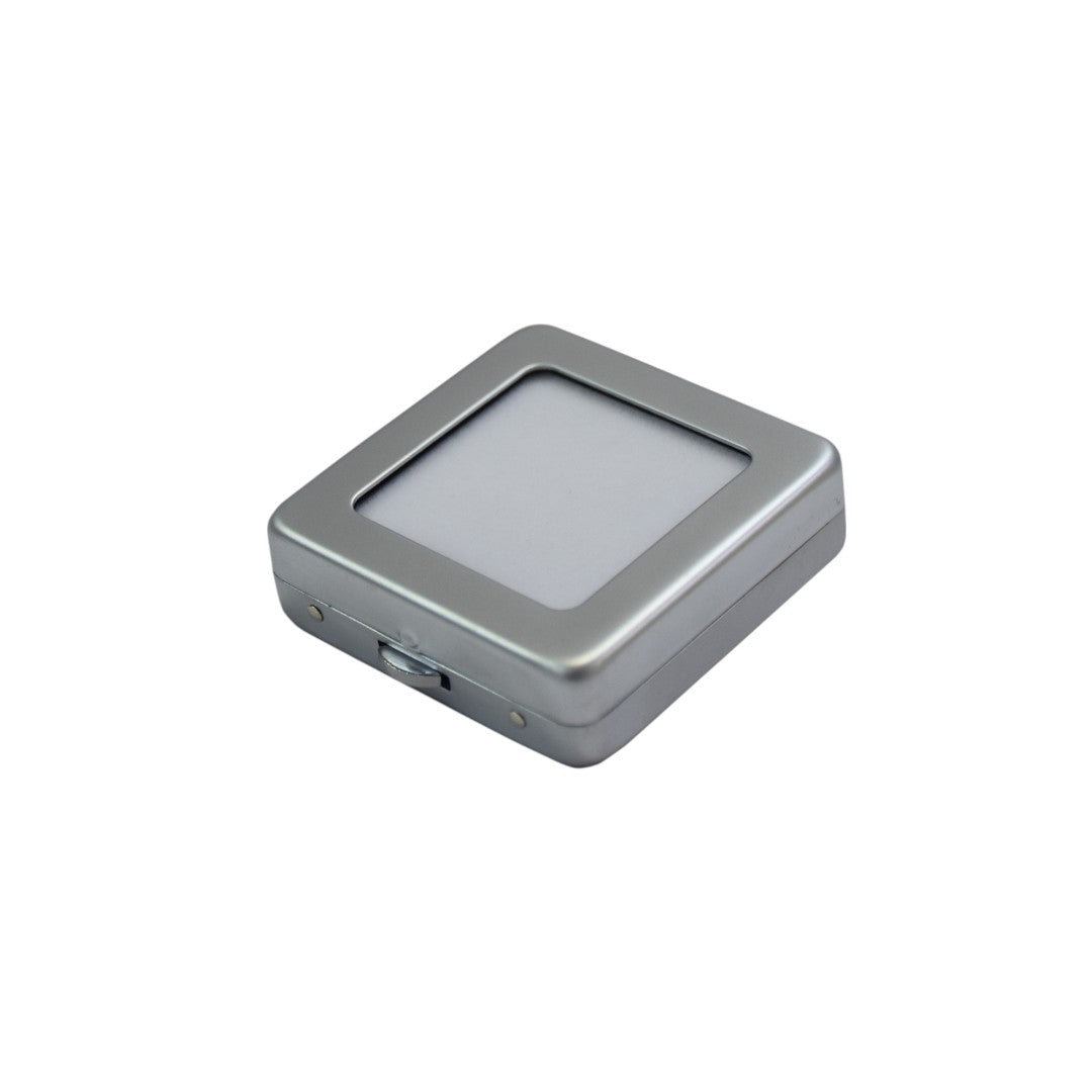 Metal Diamond Gemstone Box Dabbi with Glass Top & Reversible insert (Matt).