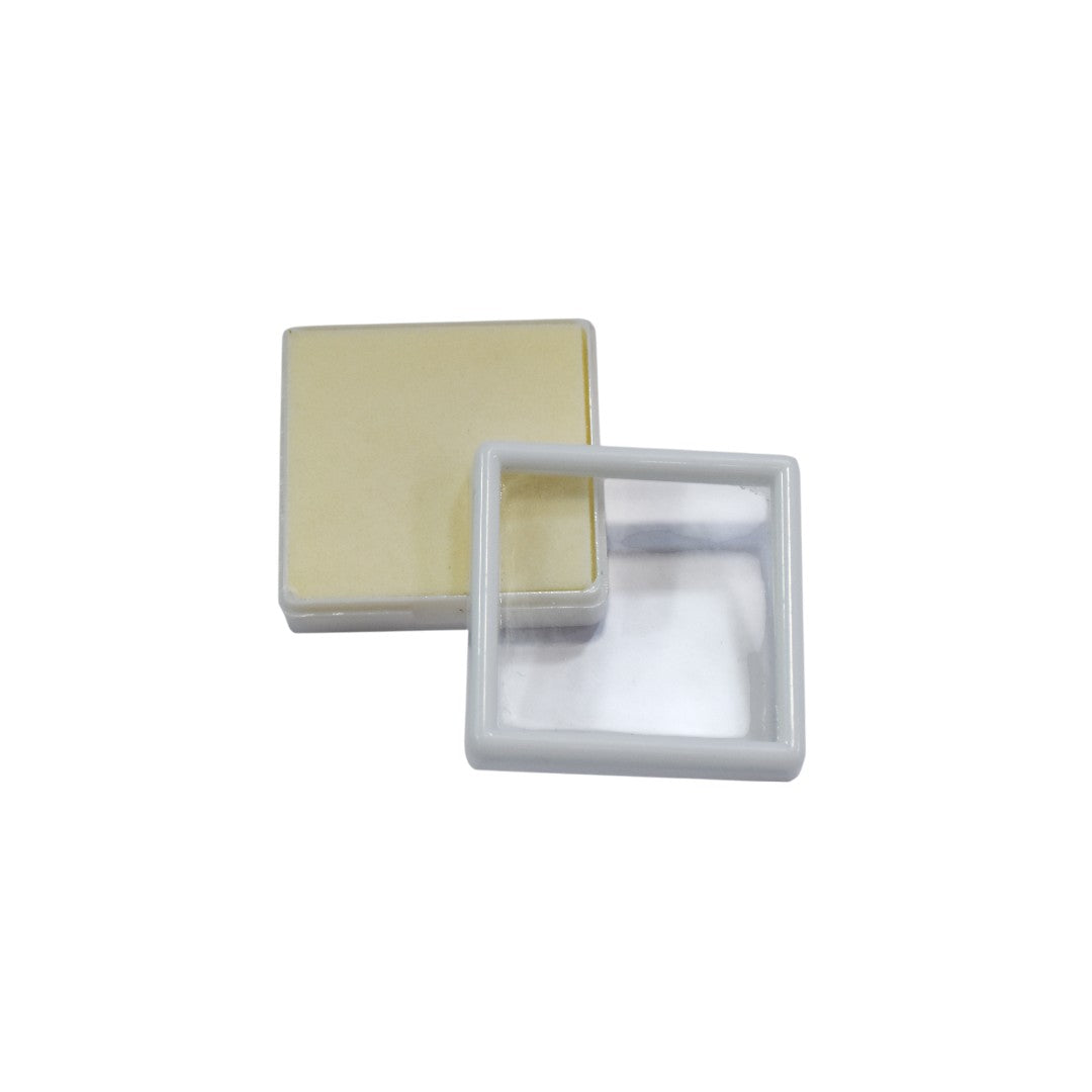 Diamond & Gemstone Box Dabbi with Transparent Glass Top & White Insert.