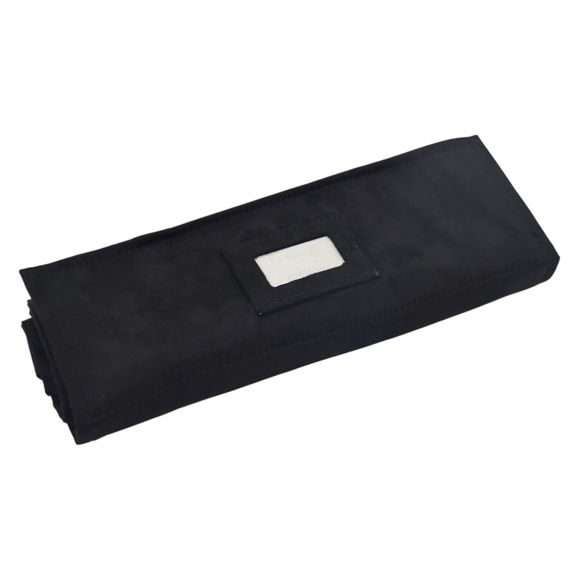 Black Suede Jewellery Stock Roller and Folder For Storage & Travel.