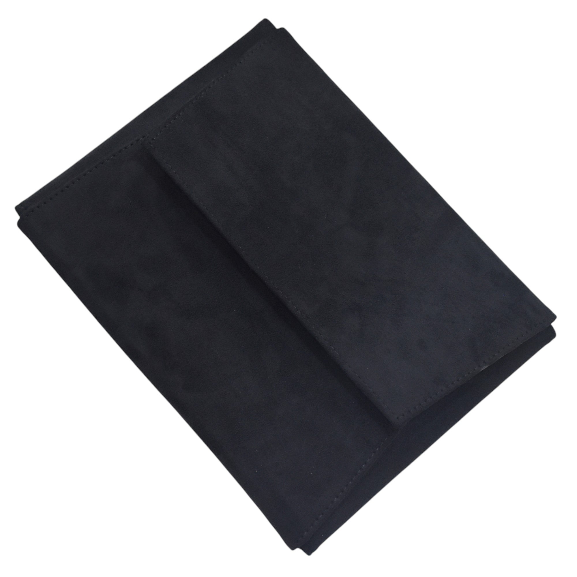Black Suede Jewellery Stock Roller and Folder For Storage & Travel.