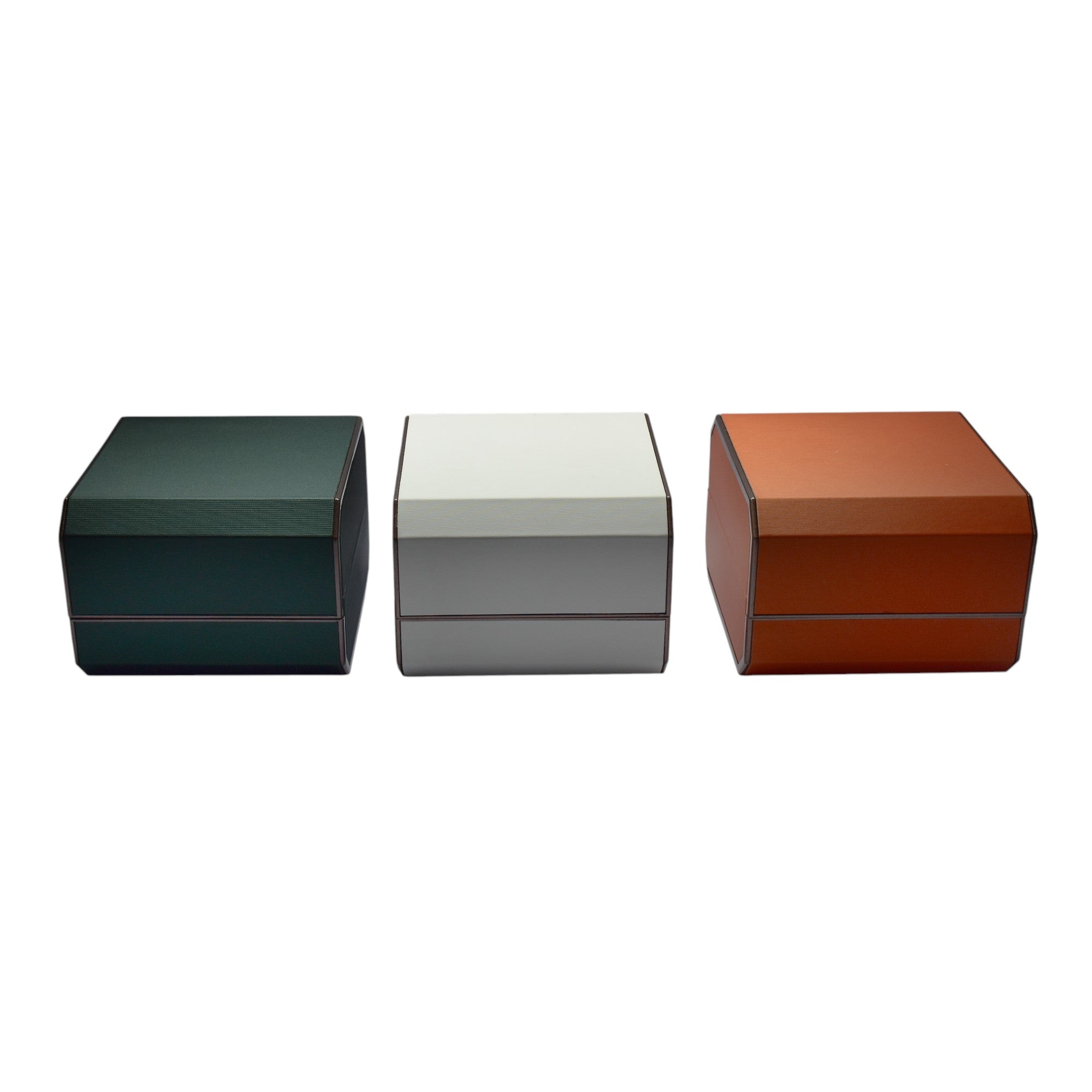 Designer Wooden Jewelry Box For Ring With Grey Interior 2.75x2.25x2.5"