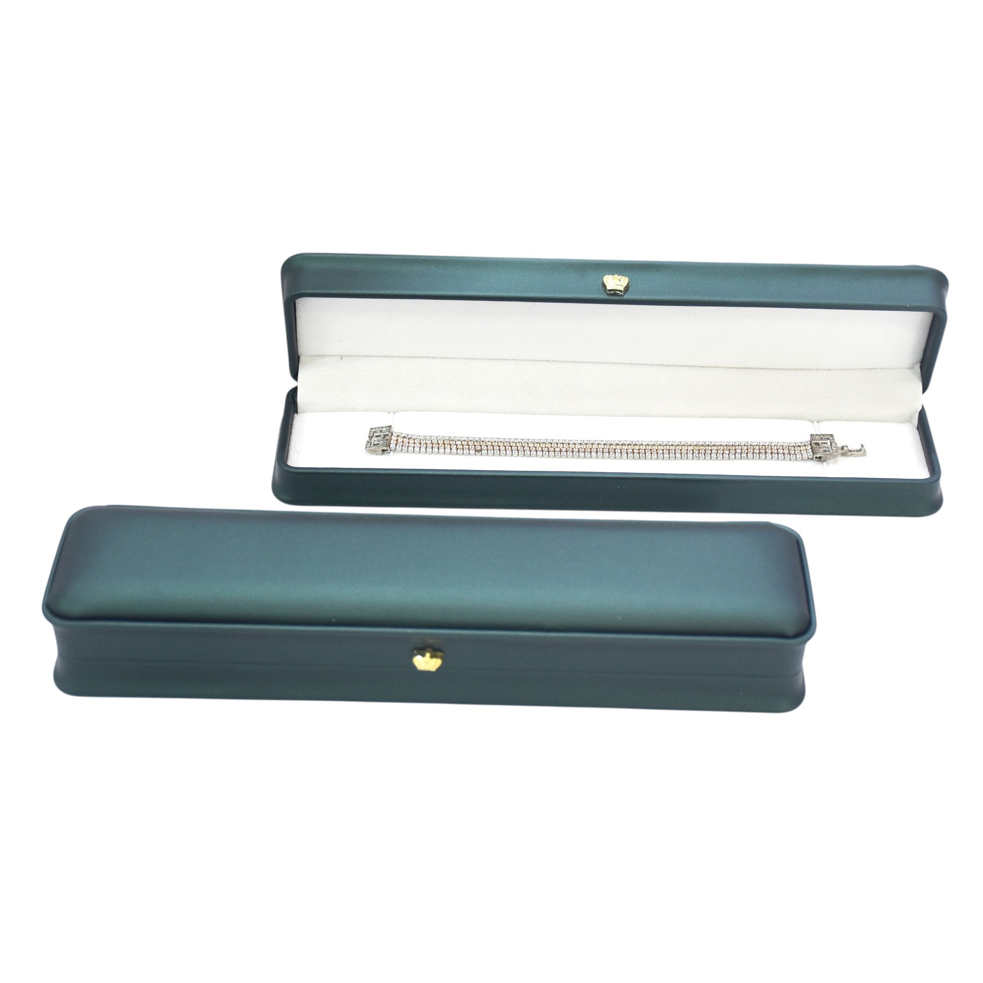 Designer PU Jewellery Box With Golden Button.