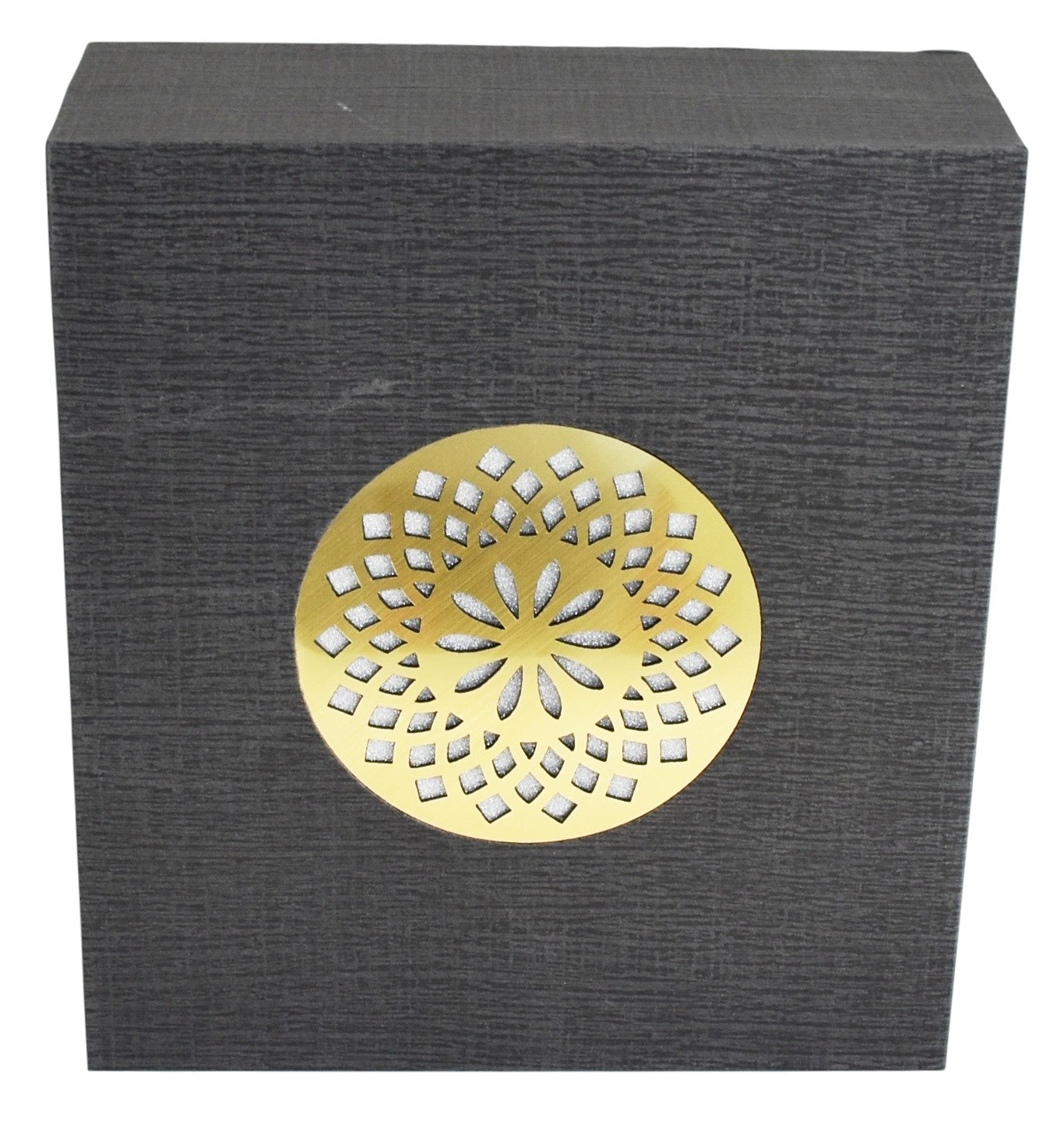 Grey Jewellery Box With Laser Cut Design & LED Light.