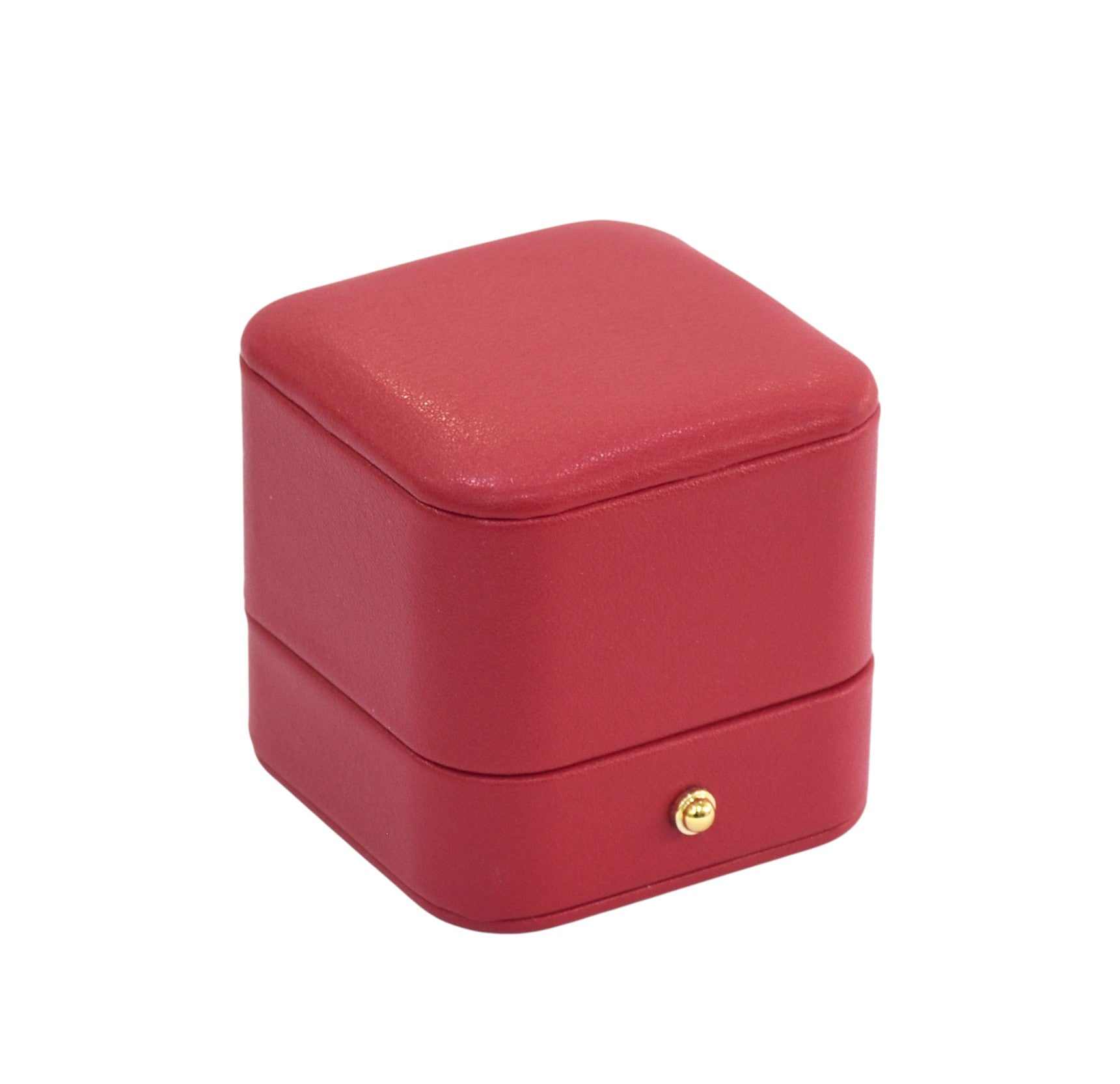 Red PU finish Jewellery Box with Stylish Golden Button.