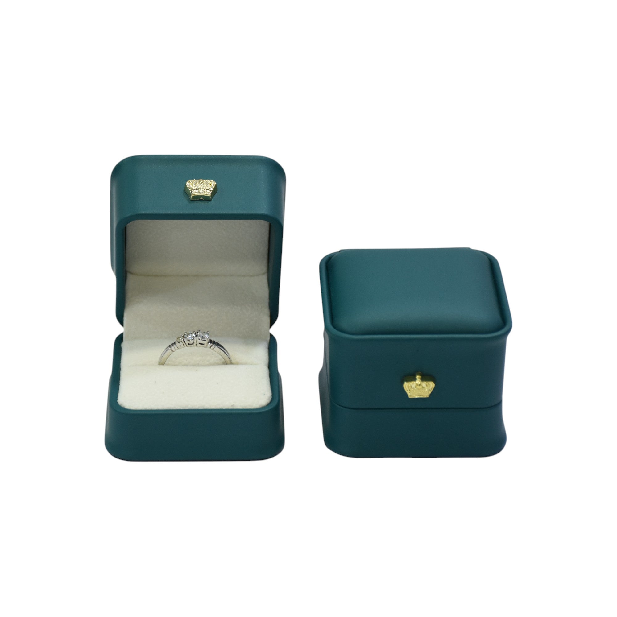 Designer PU Jewellery Box With Golden Button For Ring.