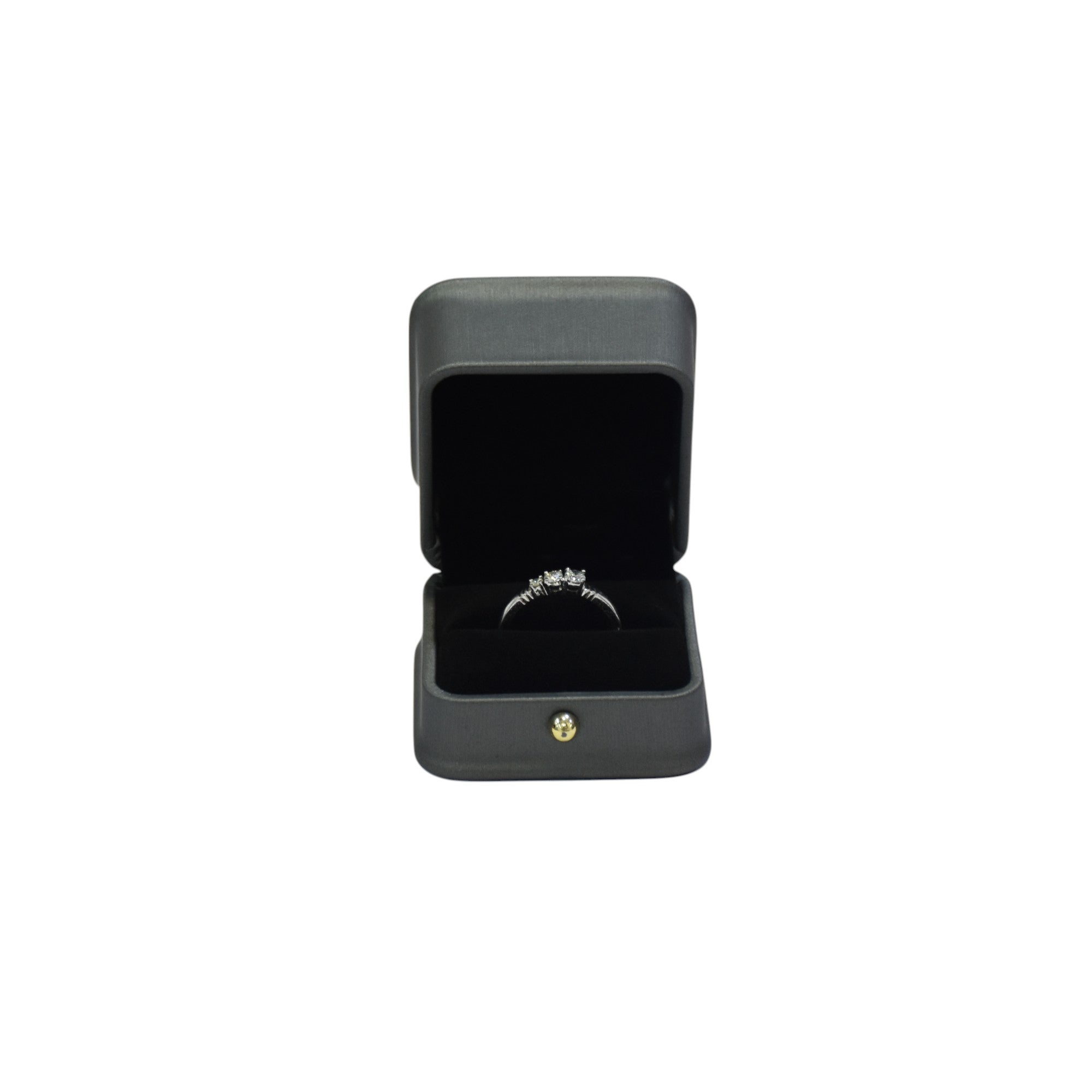 Designer PU Jewellery Box With Golden Button For Ring.